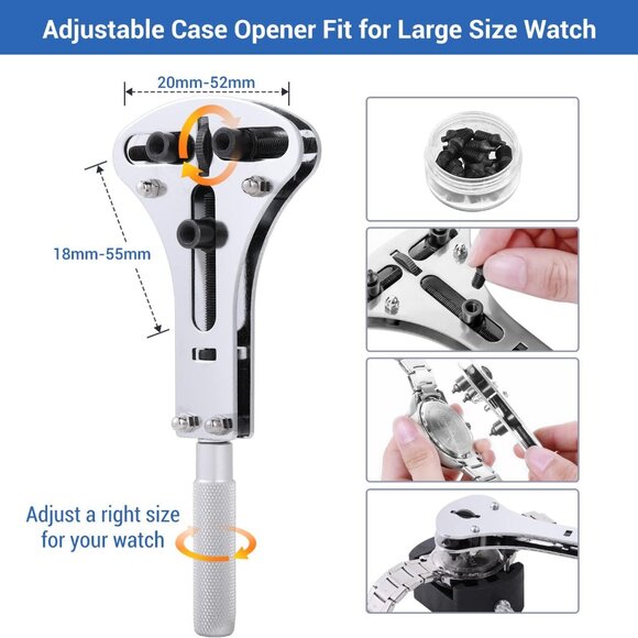 Watch Repair Kit Heavy Duty Watch Link Removal Battery Replacement Band Tool Kit - Picture 2 of 6